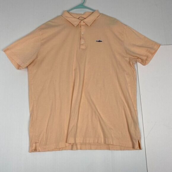 Patagonia Polo Shirt Mens Size XL Light Orange 100% Organic Cotton Lightweight - Picture 12 of 12